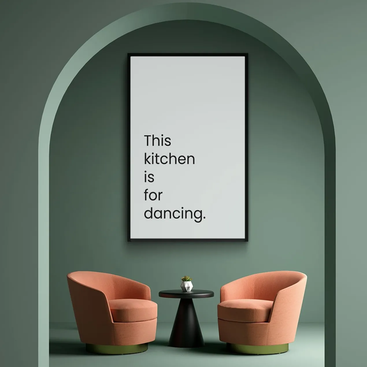 Walljar plexiglas schilderij - This Kitchen Is For Dancing Plexiglas schilderij - 70 x 100 cm