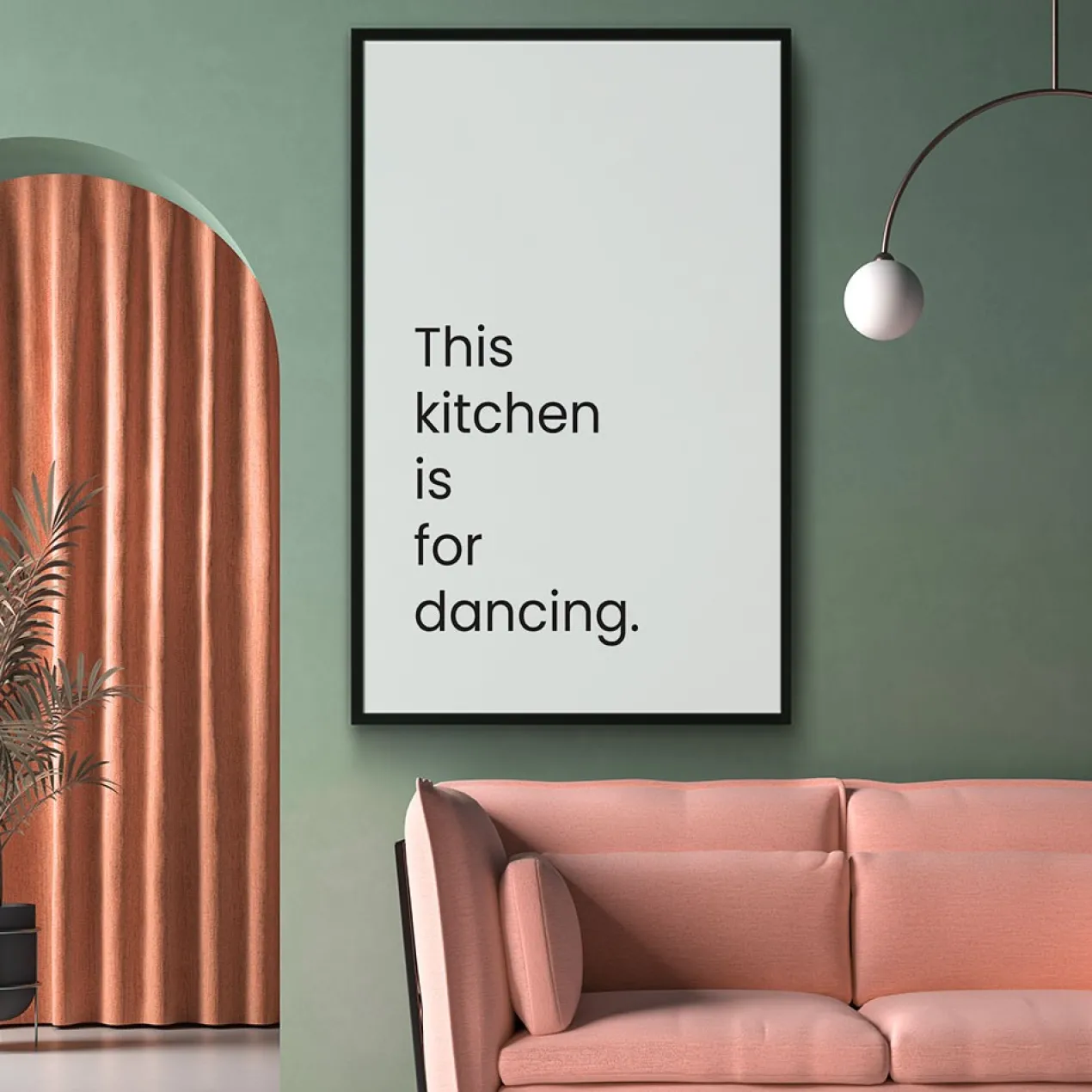 Walljar plexiglas schilderij - This Kitchen Is For Dancing Plexiglas schilderij - 120 x 180 cm