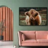 Walljar plexiglas schilderij - Schotse Hooglander Plexiglas schilderij - 70 x 100 cm