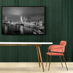 Walljar plexiglas schilderij - Rotterdam Skyline II Plexiglas schilderij - 70 x 100 cm