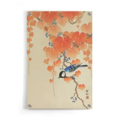 Walljar plexiglas schilderij - Ohara Koson - Great Tit On Paulownia Branch Plexiglas schilderij - 120 x 180 cm