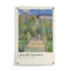 Walljar plexiglas schilderij - Claude Monet - De Tuin Van Monet In Vétheuil Plexiglas schilderij - 50 x 70 cm