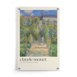 Walljar plexiglas schilderij - Claude Monet - De Tuin Van Monet In Vétheuil Plexiglas schilderij - 120 x 180 cm