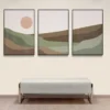Walljar poster ingelijst - Abstract Mountains Poster ingelijst - 50 x 70 cm