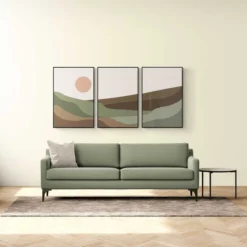 Walljar poster ingelijst - Abstract Mountains Poster ingelijst - 50 x 70 cm