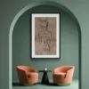Walljar poster ingelijst - Back Line Art Poster ingelijst - 40 x 60 cm