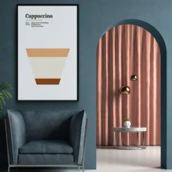 Walljar poster ingelijst - Cappuccino Poster ingelijst - 50 x 70 cm