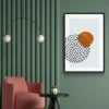 Walljar poster ingelijst - Circle Dots Poster ingelijst - 50 x 70 cm
