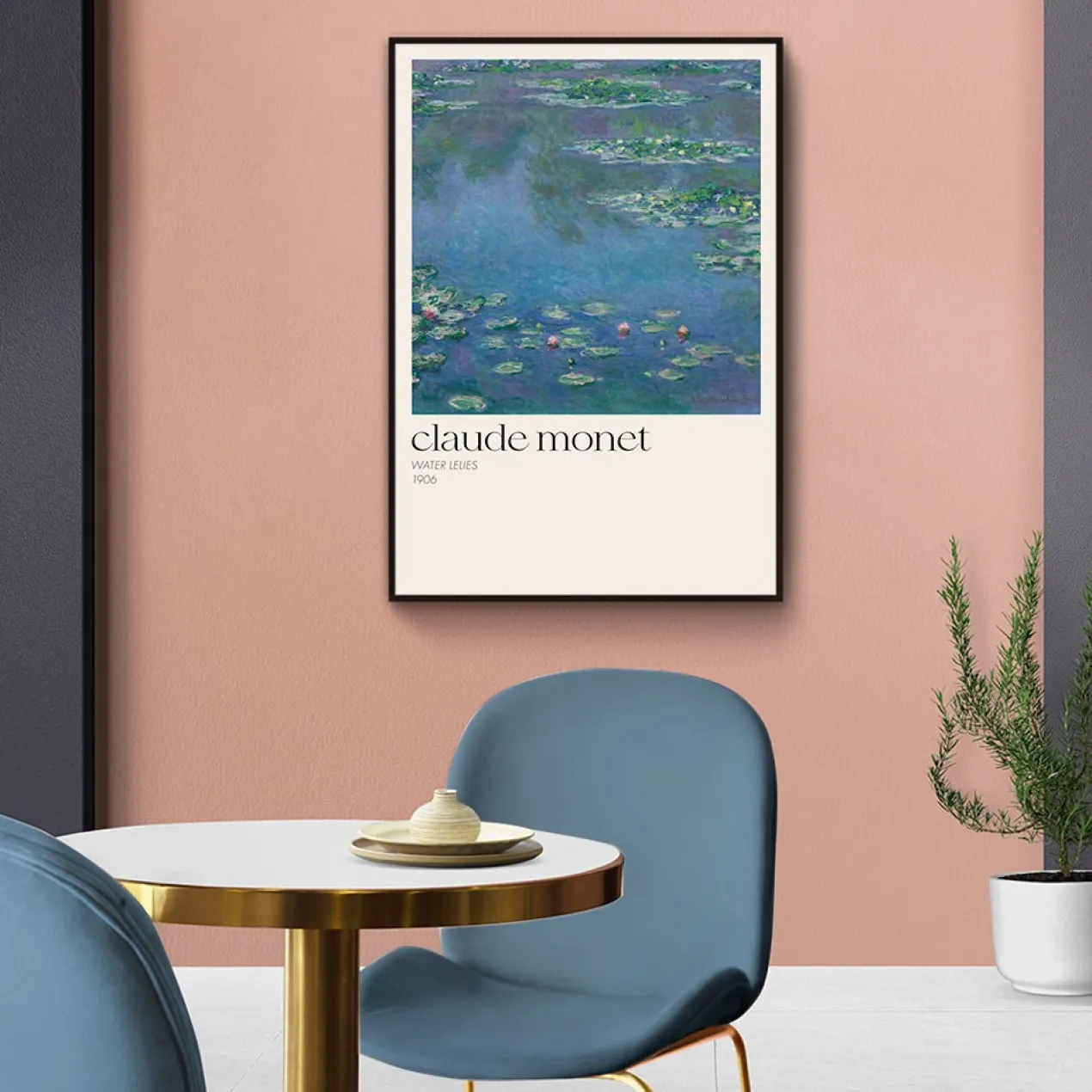 Walljar poster ingelijst - Claude Monet - Water Lelies Poster ingelijst - 50 x 70 cm