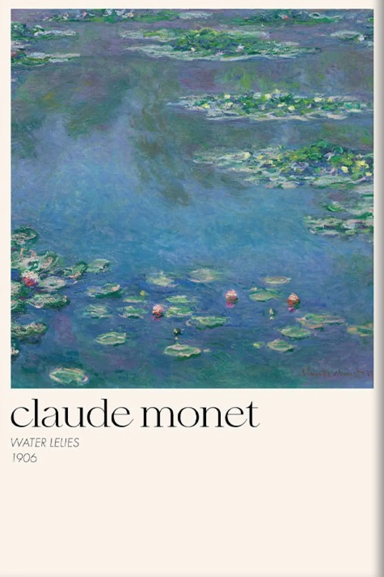 Walljar poster ingelijst - Claude Monet - Water Lelies Poster ingelijst - 50 x 70 cm