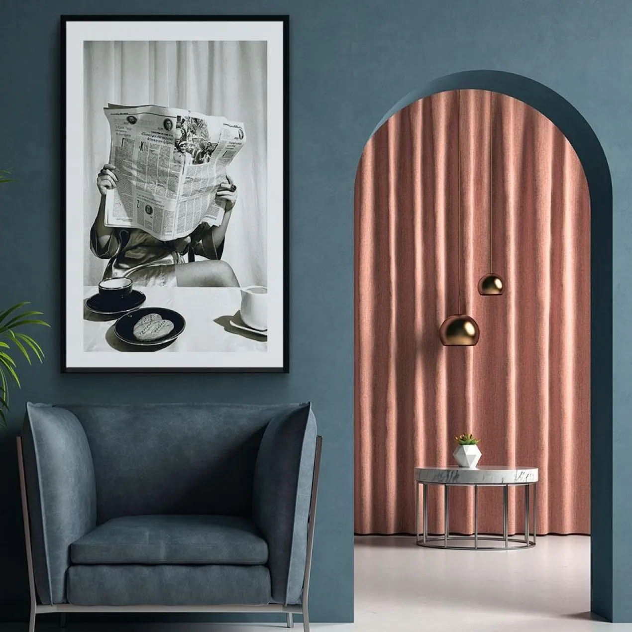 Walljar poster ingelijst - Coffee Time Poster ingelijst - 40 x 60 cm