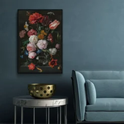 Walljar poster ingelijst - De Heem - Stilleven Met Bloemen Poster ingelijst - 40 x 60 cm
