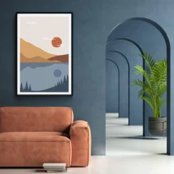 Walljar poster ingelijst - Desert Waters Poster ingelijst - 50 x 70 cm