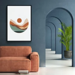 Walljar poster ingelijst - Desert Sunrise Poster ingelijst - 50 x 70 cm