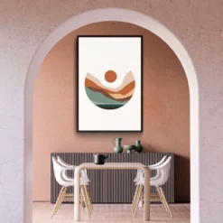 Walljar poster ingelijst - Desert Sunrise Poster ingelijst - 70 x 100 cm