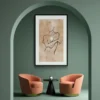 Walljar poster ingelijst - Feminine Line Art Poster ingelijst - 40 x 60 cm