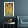 Walljar poster ingelijst - Gustav Klimt - De Kus Poster ingelijst - 40 x 60 cm