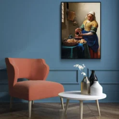 Walljar poster ingelijst - Johannes Vermeer - Het Melkmeisje II Poster ingelijst - 70 x 100 cm