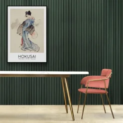 Walljar poster ingelijst - Katsushika Hokusai - Woman Poster ingelijst - 40 x 60 cm