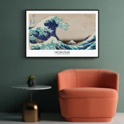 Walljar poster ingelijst - Katsushika Hokusai - The Great Wave Poster ingelijst - 70 x 100 cm