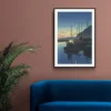 Walljar poster ingelijst - Kawase Hasui - Morning in Beppu Poster ingelijst - 40 x 60 cm