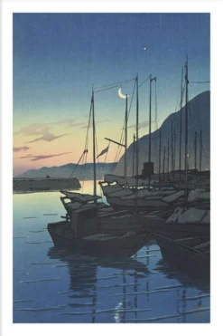 Walljar poster ingelijst - Kawase Hasui - Morning in Beppu Poster ingelijst - 40 x 60 cm