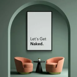 Walljar poster ingelijst - Let's Get Naked Poster ingelijst - 50 x 70 cm