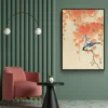 Walljar poster ingelijst - Ohara Koson - Great Tit On Paulownia Branch Poster ingelijst - 50 x 70 cm