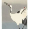 Walljar poster ingelijst - Ohara Koson - Crane bird Poster ingelijst - 50 x 70 cm