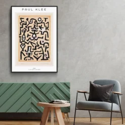 Walljar poster ingelijst - Paul Klee - Comedians Poster ingelijst - 40 x 60 cm