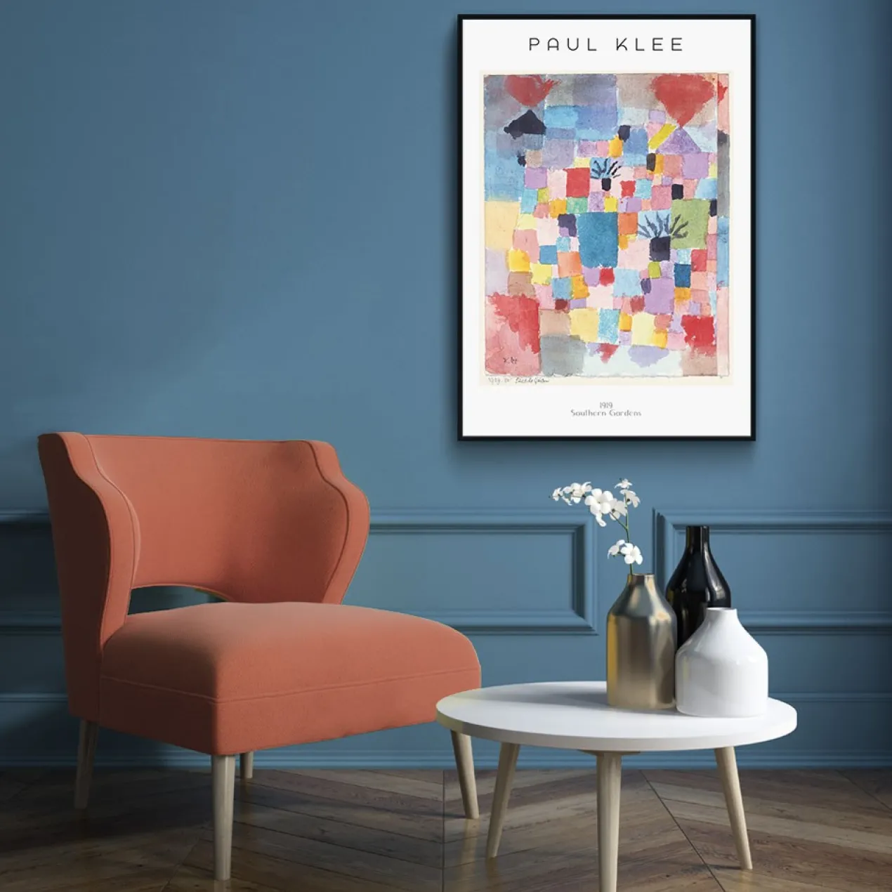 Walljar poster ingelijst - Paul Klee - Southern Gardens Poster ingelijst - 50 x 70 cm