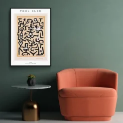 Walljar poster ingelijst - Paul Klee - Comedians Poster ingelijst - 50 x 70 cm
