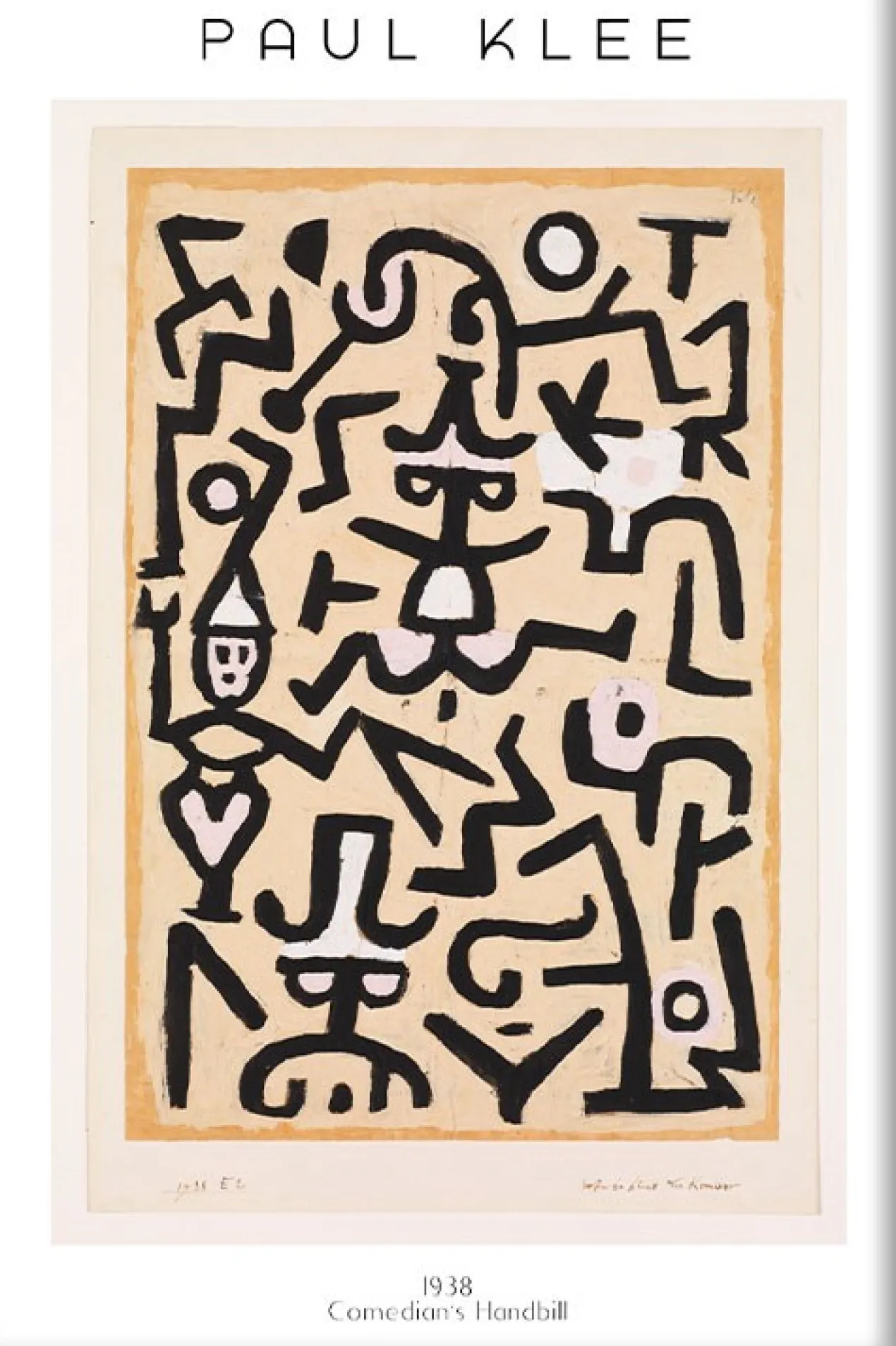 Walljar poster ingelijst - Paul Klee - Comedians Poster ingelijst - 70 x 100 cm