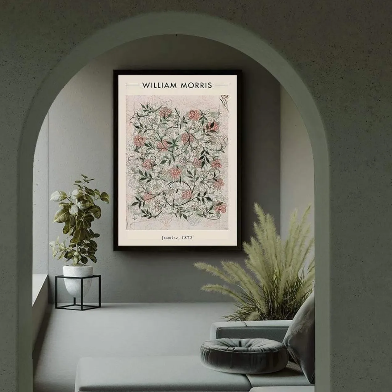 Walljar poster ingelijst - William Morris - Jasmine Poster ingelijst - 70 x 100 cm