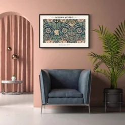 Walljar poster ingelijst - William Morris - Honeysuckle Poster ingelijst - 50 x 70 cm