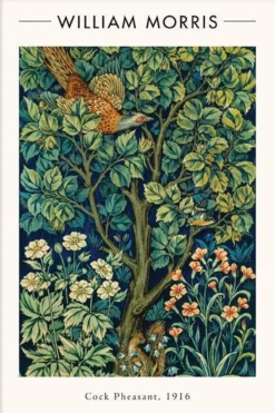 Walljar poster ingelijst - William Morris - Cock Pheasant Poster ingelijst - 50 x 70 cm