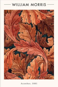 Walljar poster ingelijst - William Morris - Acanthus Poster ingelijst - 50 x 70 cm