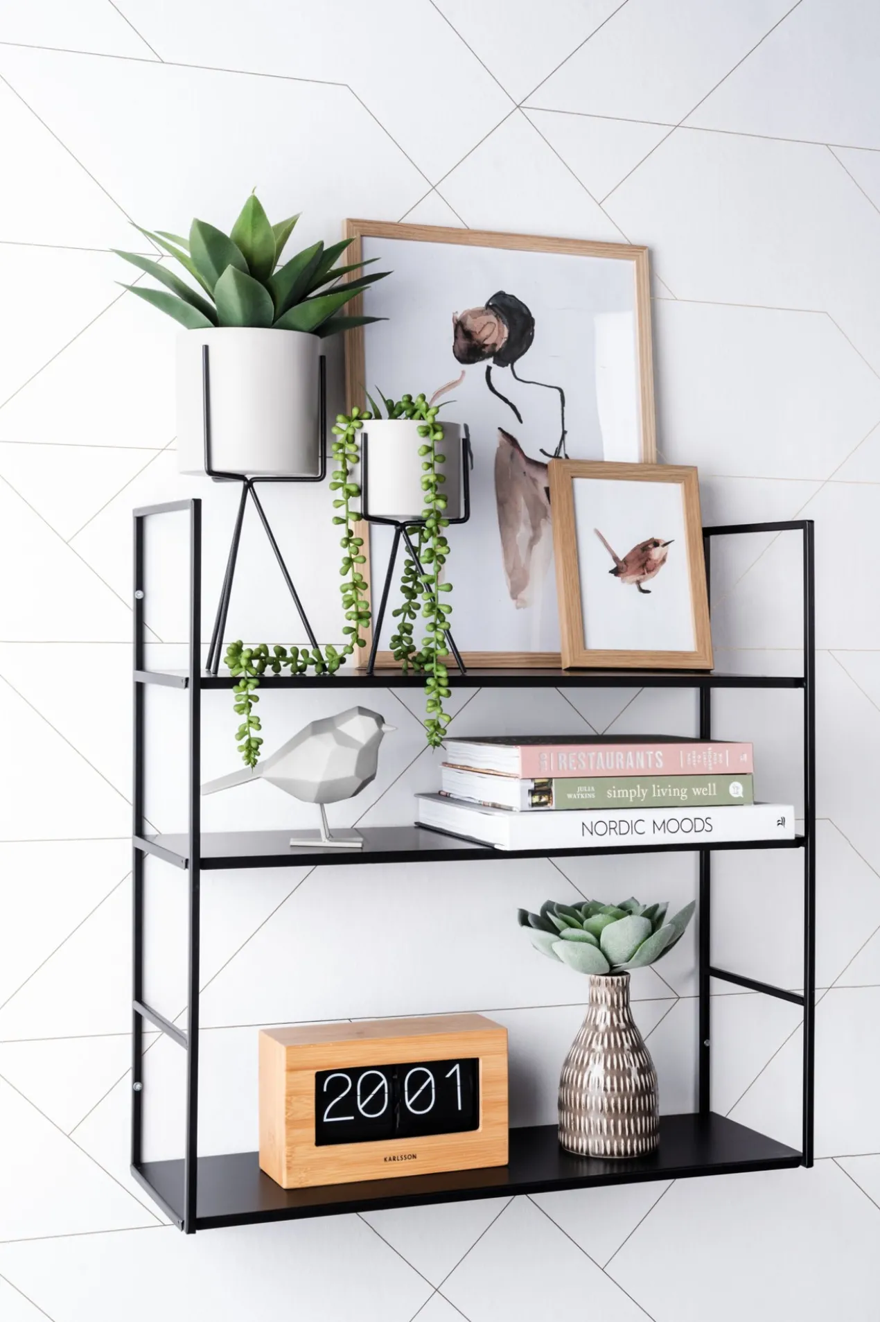 Wall rack Level metal matt jungle green