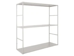 Wall rack Level metal matt warm grey