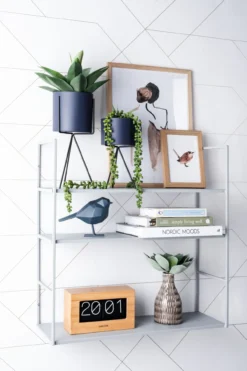 Wall rack Level metal matt warm grey