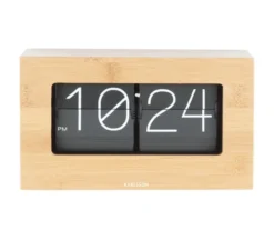 Wall / Table clock Boxed Flip bamboo