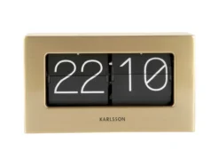 Wall / Table clock Boxed Flip brushed gold