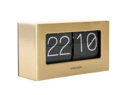 Wall / Table clock Boxed Flip brushed gold