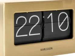 Wall / Table clock Boxed Flip brushed gold