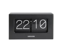 Wall / Table clock Boxed Flip matt black