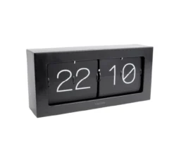 Wall / Table clock Boxed Flip XL matt black