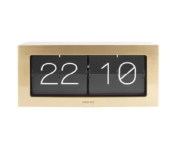 Wall / Table clock Boxed Flip XL brushed gold