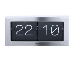 Wall / Table clock Boxed Flip XL brushed steel