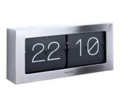 Wall / Table clock Boxed Flip XL brushed steel