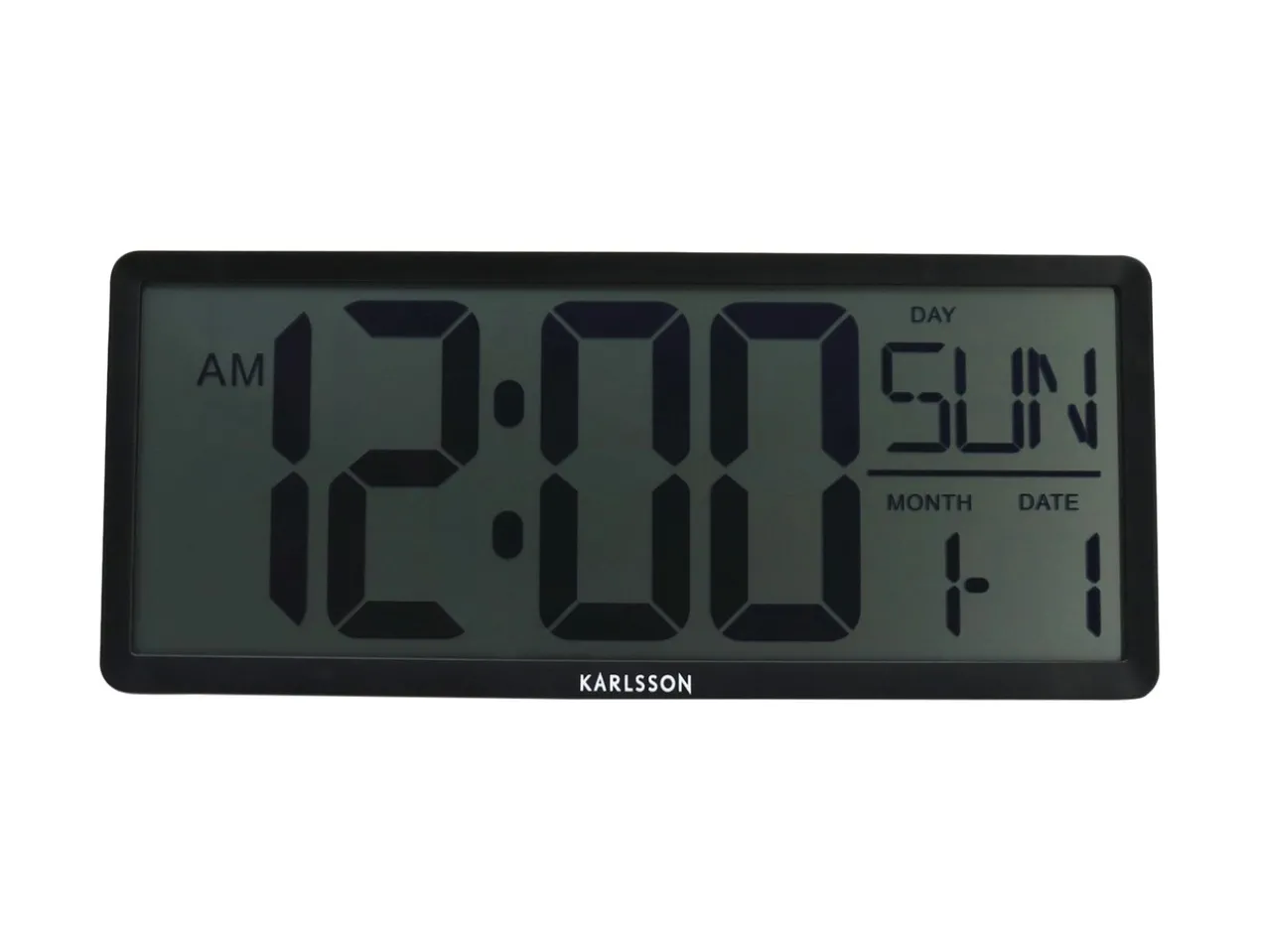 Wall/Table clock Retro LCD black